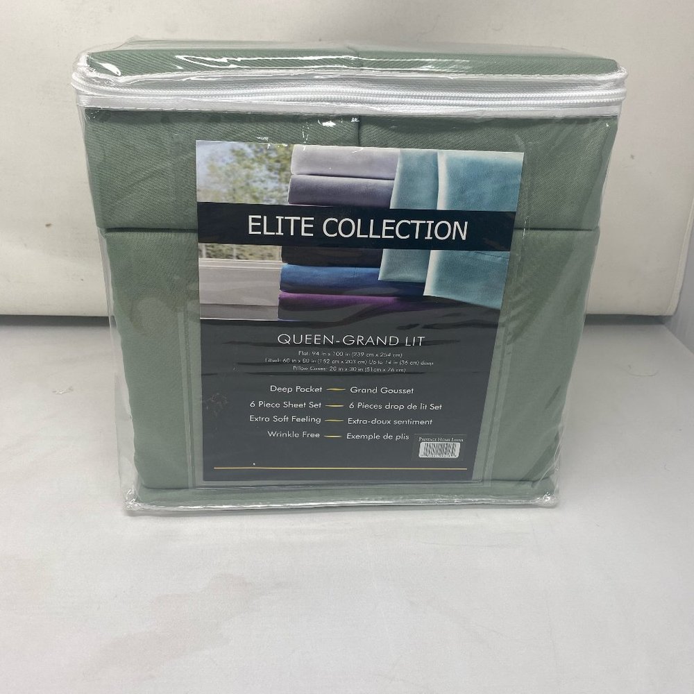 Elite Comfort 6 Piece Super Soft Queen Sage